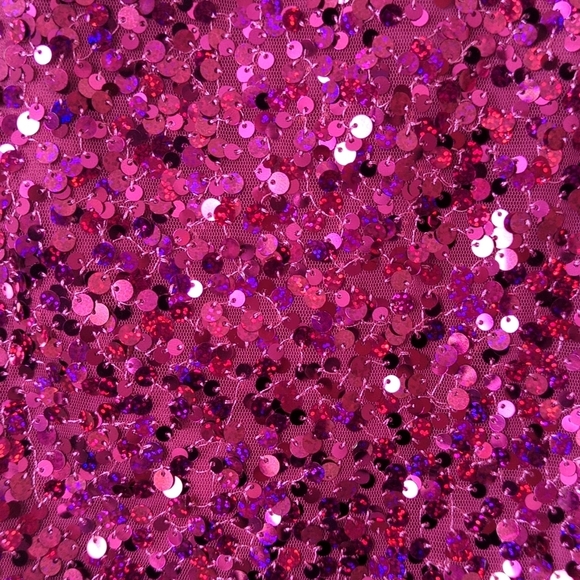 Wild Fable Sequined Sleeveless Lace Up Back Mini Party Dress Magenta Pink Medium - Picture 9 of 15